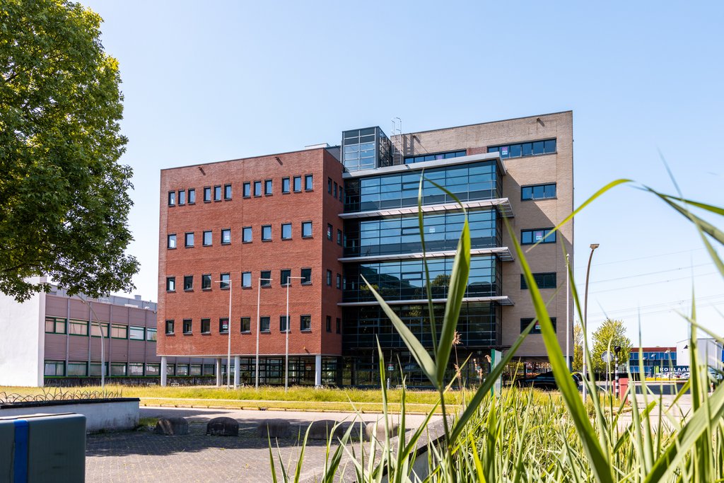 Aerial view of Pulse office building, Almere